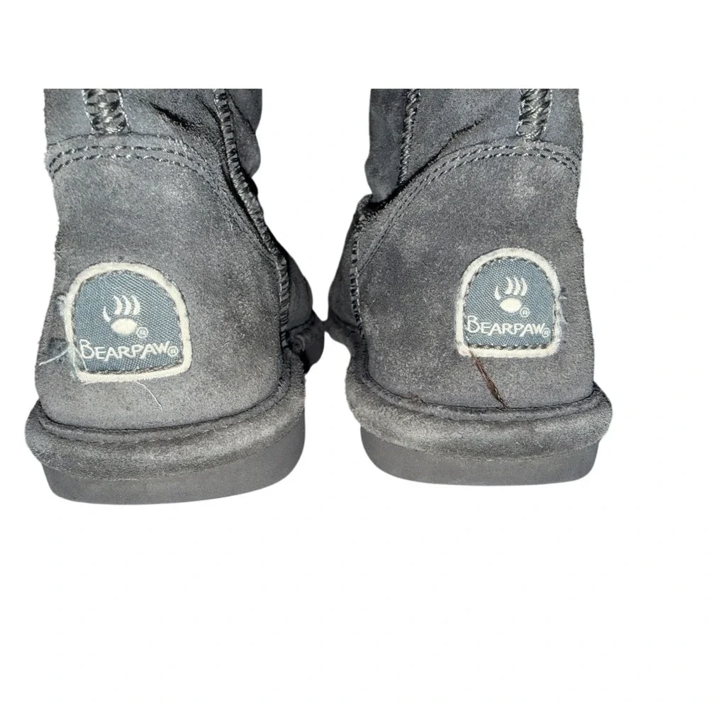 BEARPAW Elle Tall Youth Winter Snow Boots Little‎ Kid Girls Size 13 Gray
